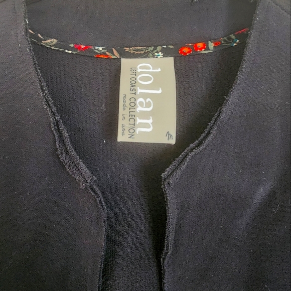 DOLAN/ANTHROPOLOGIE black open peplum blazer, size M - Picture 5 of 7